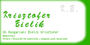 krisztofer bielik business card